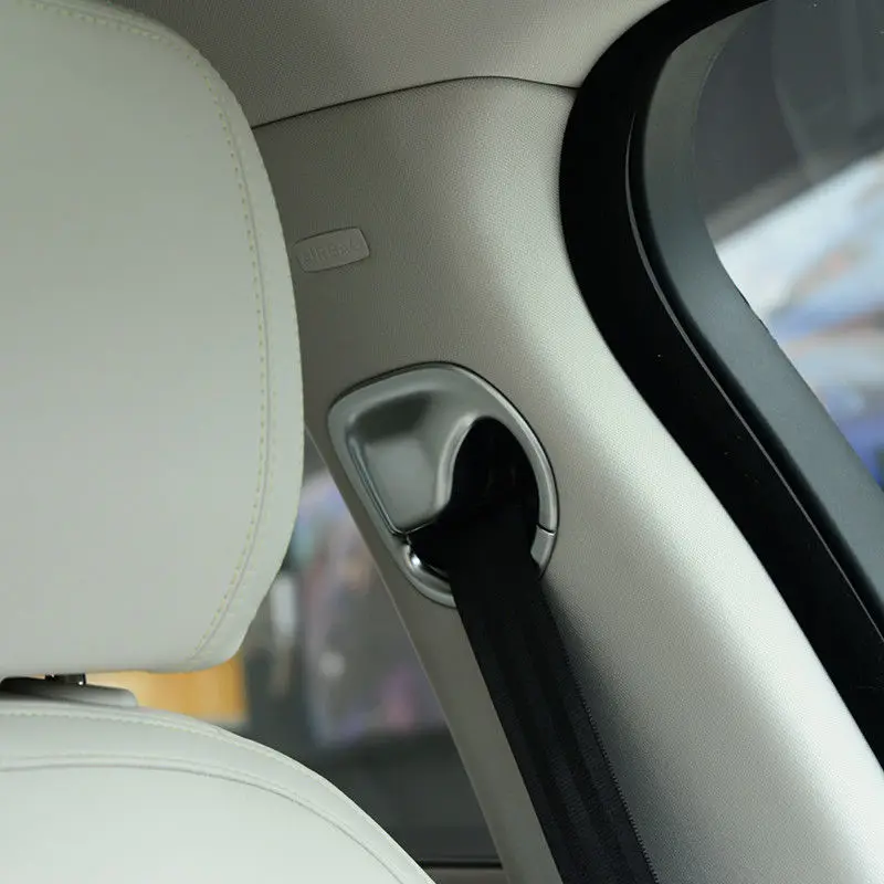

2pcs Chrome ABS Matte Seat Safety Belt Cover Trim For Jaguar F-Pace X761 2015-2017 Car Styling