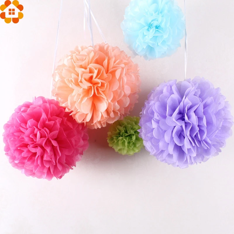 10PCS 4&quot 6&quot 8&quot 10&quot12&quot Mix sizes Tissue Paper Pom Poms for Wedding Party Decor Flower For Garden Decoration Supplies | Дом и
