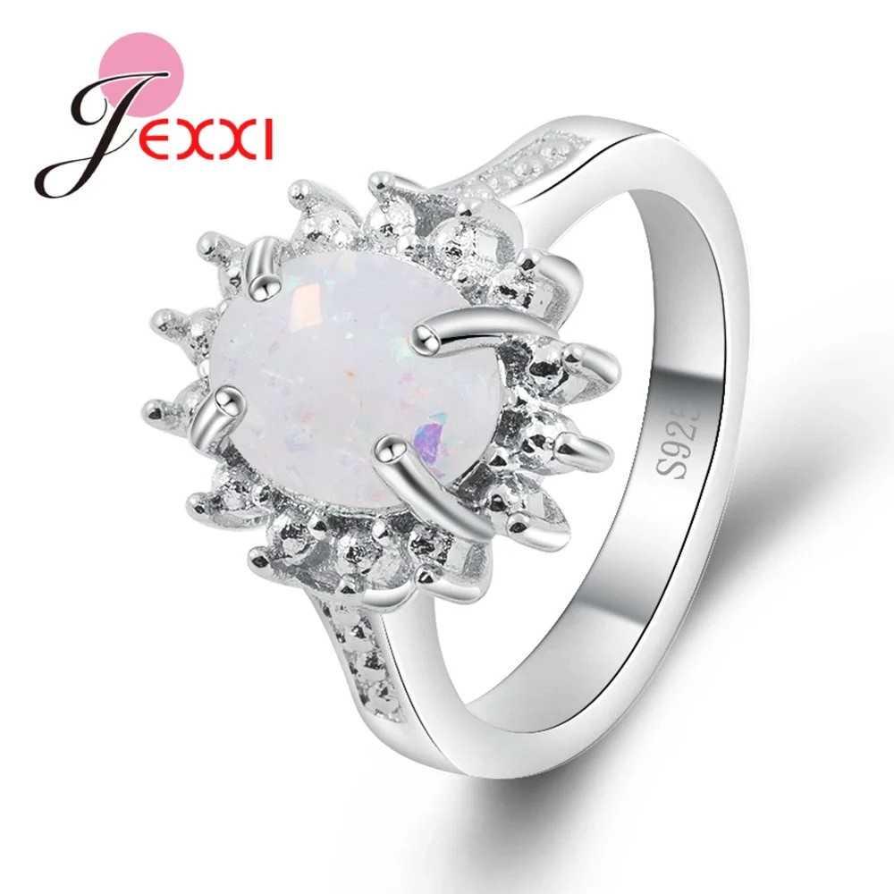 Женское кольцо из серебра 925 пробы с опалом|Кольца| |