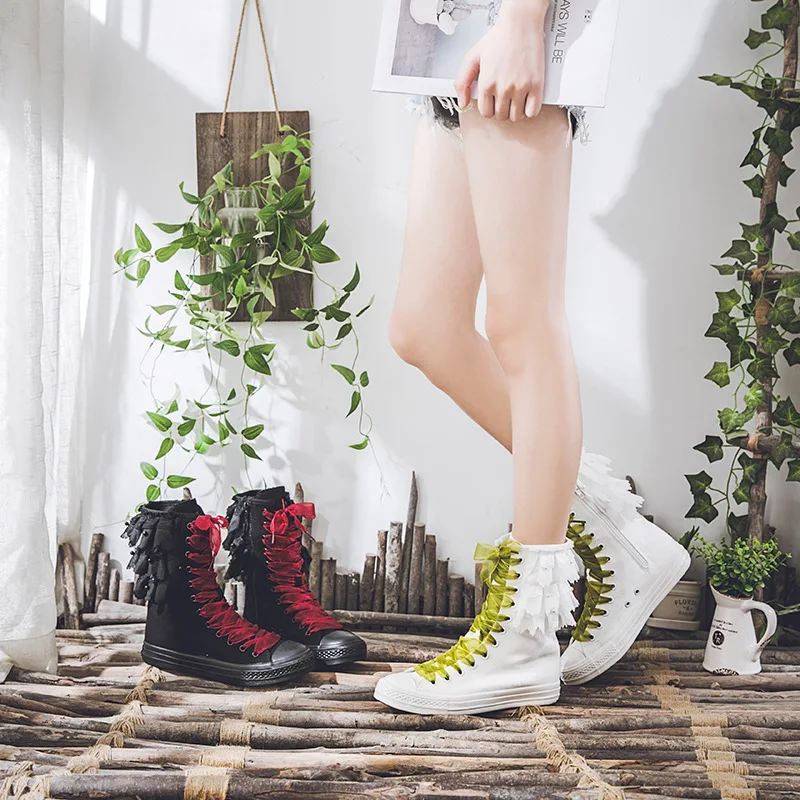 

2019 spring new fashion women casual canvas lovely sneaker lady breathable flats Lace 14 color student girls shoes A178