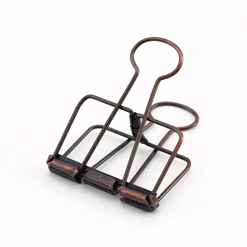 Bronze L Mr Paper 8 Colors 3 Sizes Ins Colors Gold Sliver Rose Green Purple Binder Clips Large Medium Small Office Study Binder Clips - Цвет: Bronze L