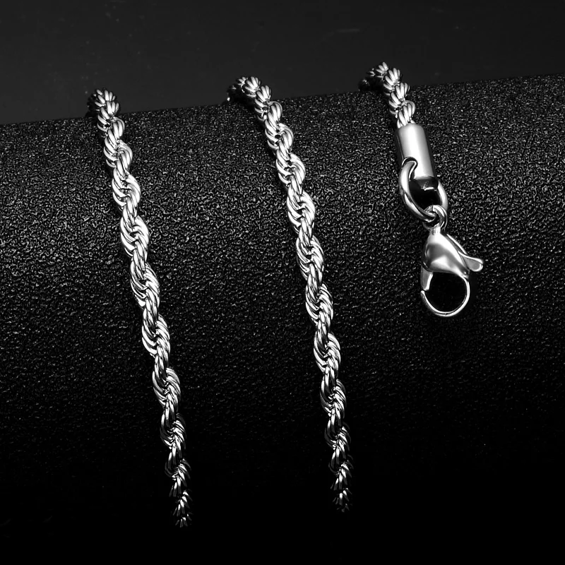 US7 Titanium Нержавеющая сталь 60см длинная змеиная коробка Link 316L Цепи Висячие Curb Twist Кольцо цепочки Роло для женщин Мужские украшения gourmette homme цепочка мужская цепочка мужская chaine acier inoxydable