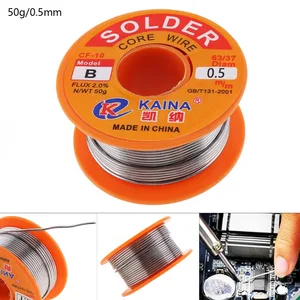 Электронный продукт обслуживание 50 г 6337 олова тонкой проволоки ядро 0,5 мм 2% поток катушка для сварки линия проволочного припоя