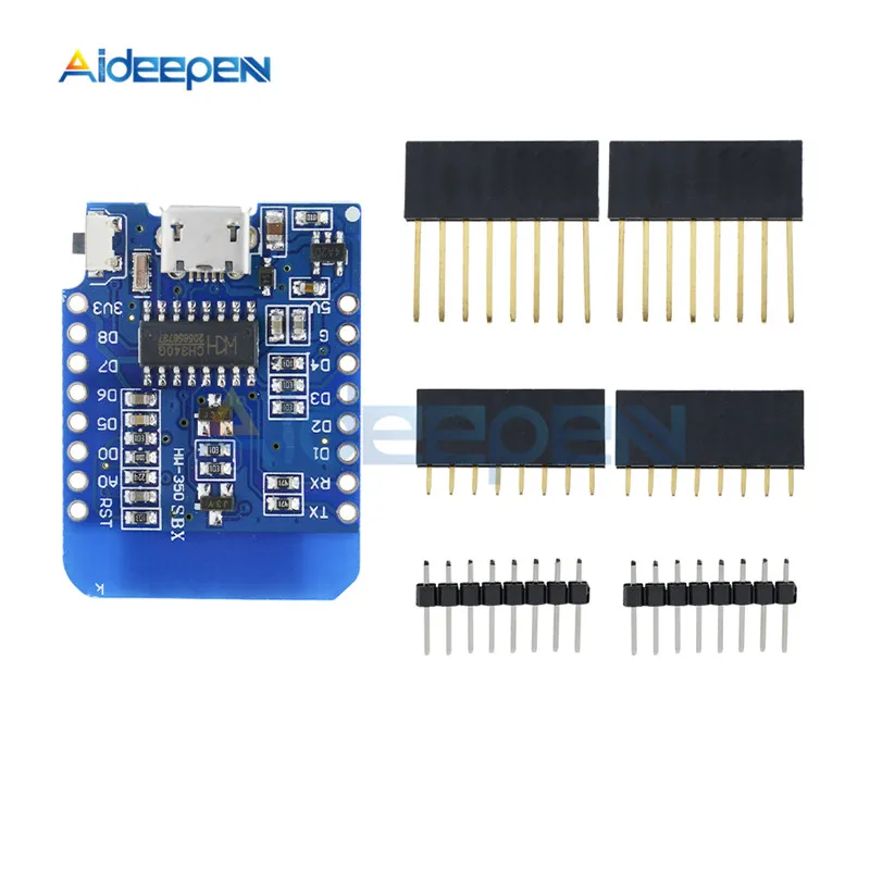 Mini ESP8266 ESP-12 CH340G CH340 V2 Micro USB WeMos D1 WIFI макетная плата модуль 3 В с контактами на