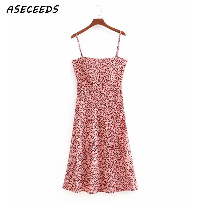 Женское облегающее платье миди без рукавов элегантное пляжное с цветочным