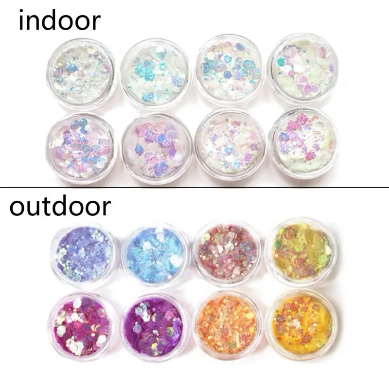 

8Pcs UV Color Change Mica Powder Sunlight Reactive Glitter Resin Jewelry Making Accessories