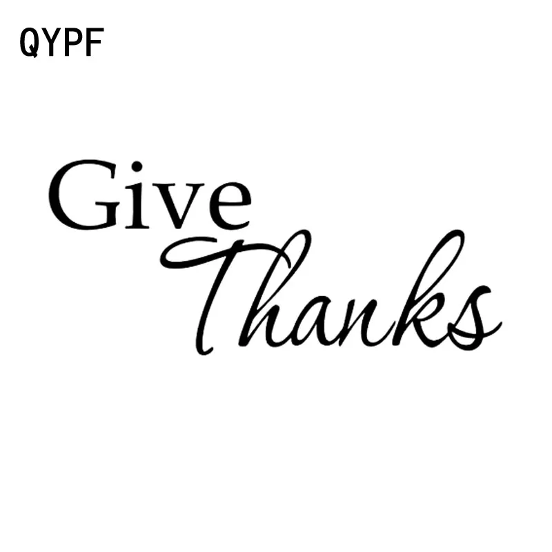 

QYPF 15,9 см * 6,8 см Мода Благодарим за украшение автомобиля-Стайлинг Виниловая наклейка для автомобиля наклейка черный серебристый C15-1800