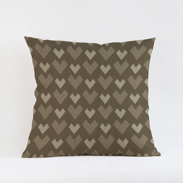 as picture Темный Кофе/коричневый/зеленый классический Чехол для подушки с геометрическим рисунком для дивана автомобиль Отель домашний декор декоративная наволочка 45x45 см - Цвет: as picture