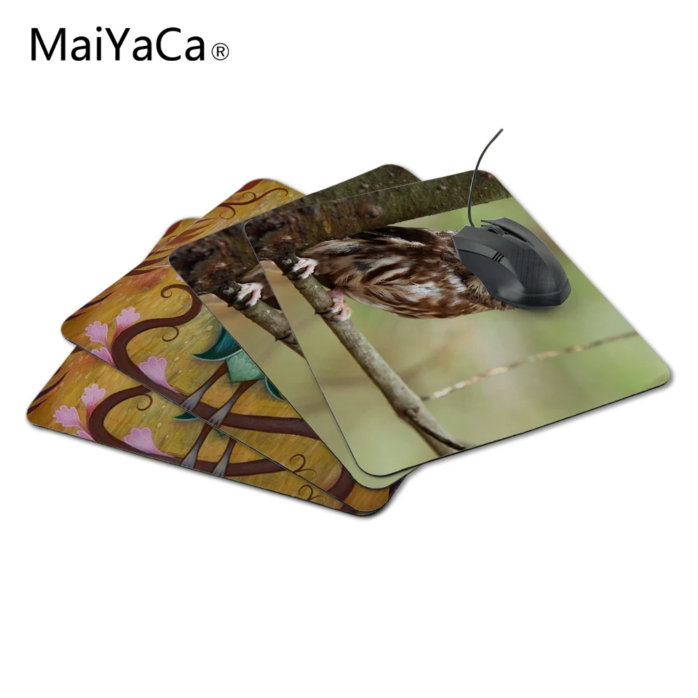 MaiYaCa Забавный коврик для мыши в виде совы для украшения рабочего стола дома и офиса Gming коврик для мыши Размер(22x18x0,2 см