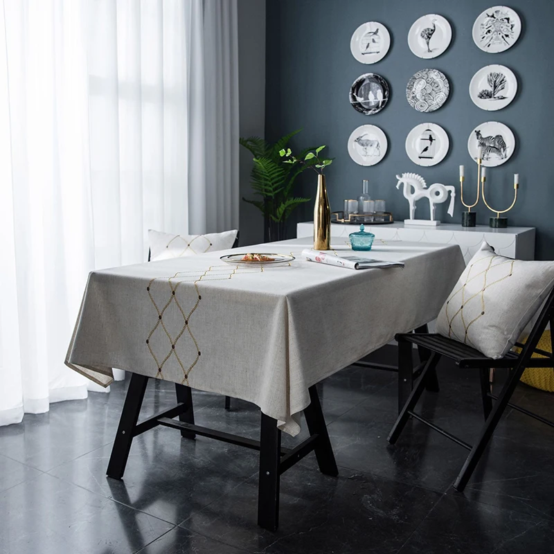Simanfei стол одежда с вышивкой Алмазная Геометрическая Золотая декоративная