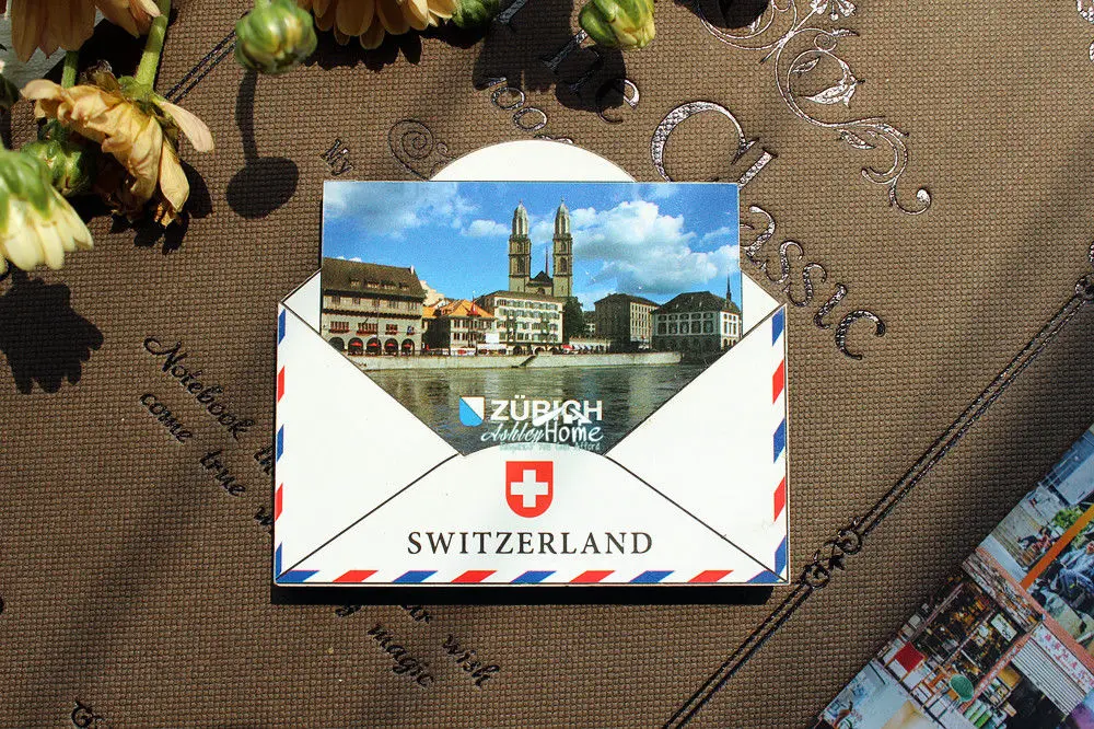Zurich Switzerland туристический сувенир 3D Деревянный магнит на холодильник ремесло