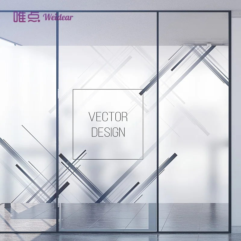 Матовые стеклянные оконные наклейки pervious to light непрозрачная компания офисные