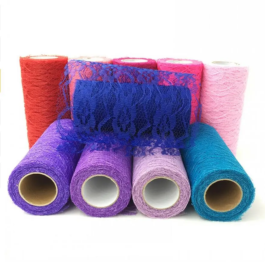 15 см 10 ярдов кружева тюль рулон ткани катушка юбка пачка упаковка для подарка на