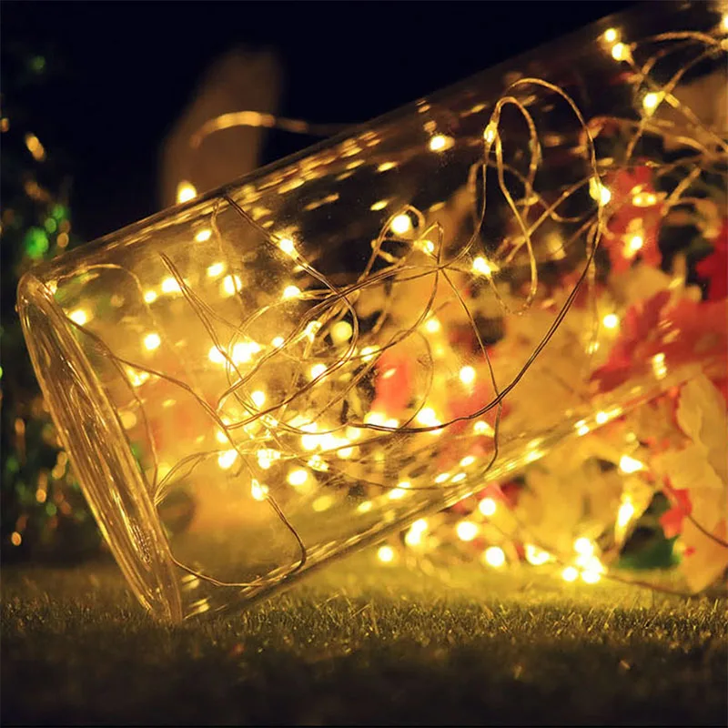 10 LED Garland Solar Wine Bottle Lights Solar Cork Fairy Lights Christmas Light LED Copper Garland Wire Fairy String Lights New