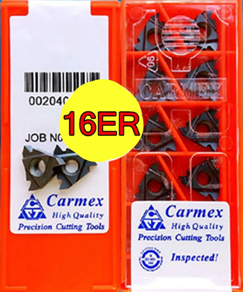 Карбидные вставки Carmex 16ER 1.25ISO BMA обработка: нержавеющая сталь 10 шт. Легированная