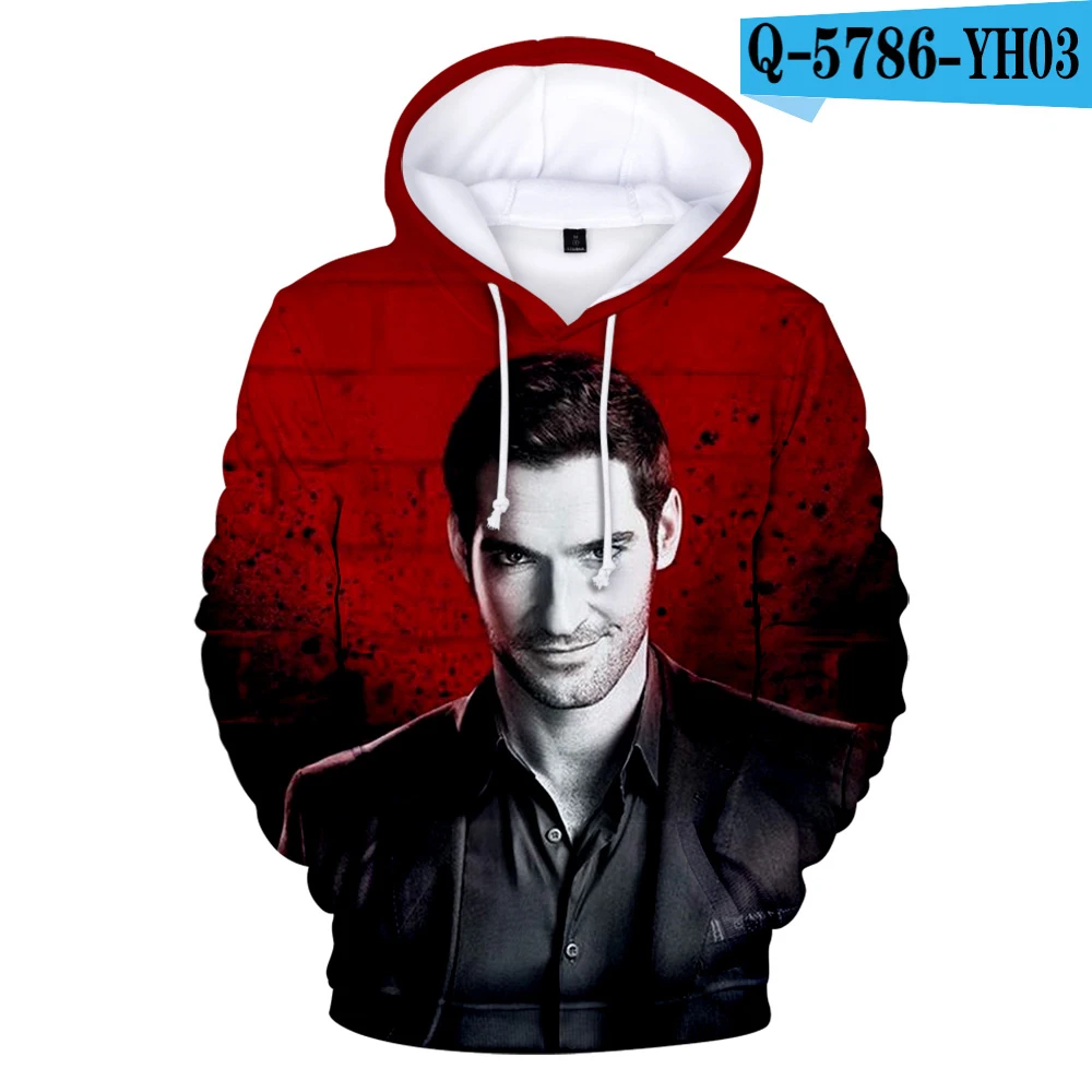 3D Горячая Lucifer Толстовка Lucifer Morningstar толстовки хороший открытый пуловер Толстовка Осень мужские длинные толстовки - Цвет: 3D