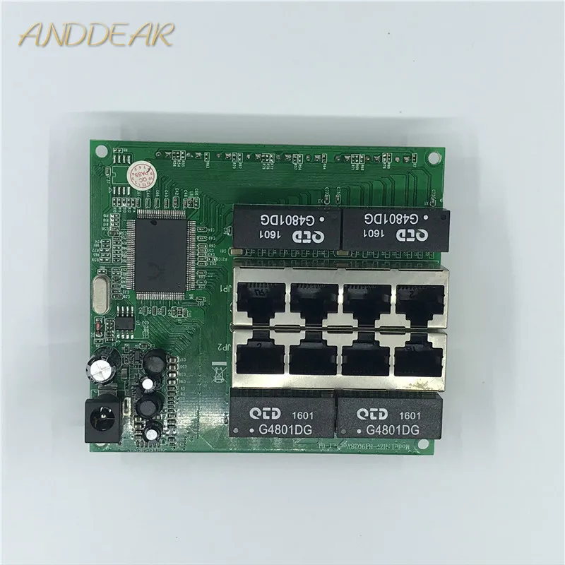 OEM PBC 8 портовый гигабитный Ethernet коммутатор с контактным разъемом 10/100/1000m