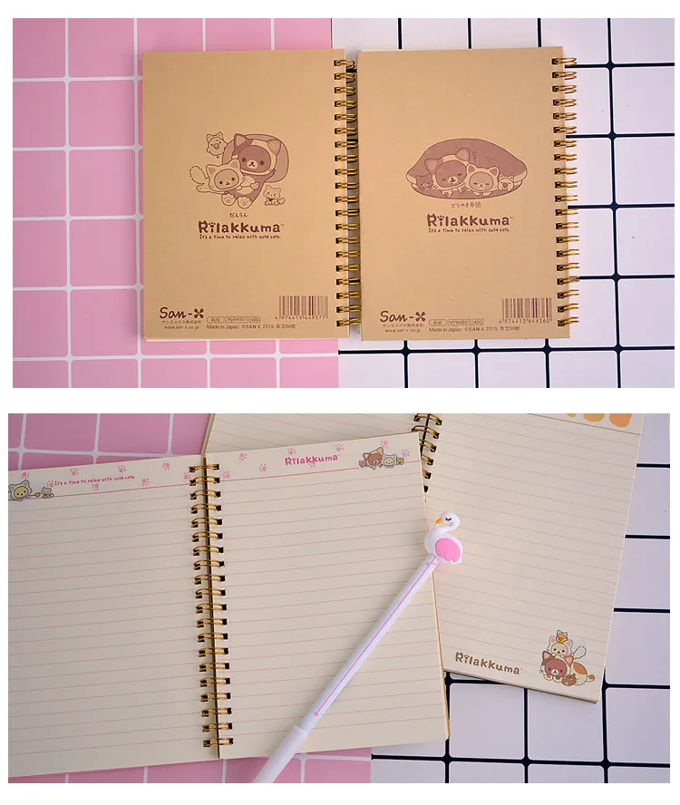 Kawaii Япония мультфильм Rilakkuma блокнот дневник pocket book офисные школьные принадлежности Япония стационарный милый блокнот для детей
