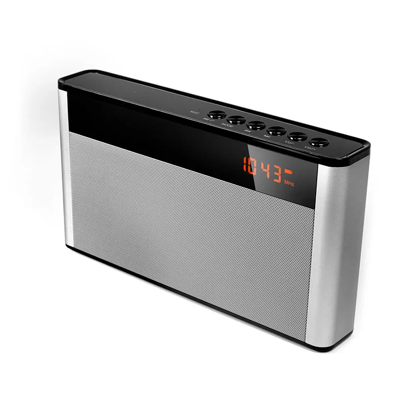 Black P2 10 Вт Bluetooth динамик Портативный беспроводной Hi-Fi супербасы двойной динамик s Саундбар с микрофоном TF FM радио USB звуковая коробка светодиодный дисплей - Цвет: Black