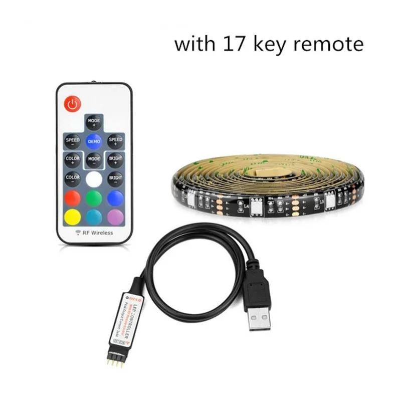 BOLEDENGYE 5V USB Port Power RGB LED Strip light 5050 Waterproof Flexible String Tape for TV Background Decor 1M 2M 3M 4M 5M | Лампы и