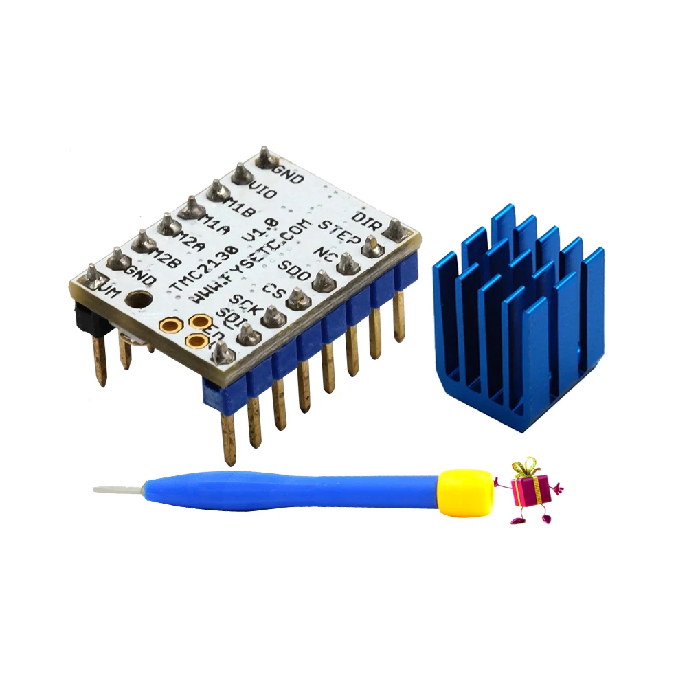 4 шт. 2130 /TMC 2130 V1.1 Stepstick шаговый двигатель драйвер SPI с теплоотвода ультра-бесшумный отличный заменить TMC2130 V1.0
