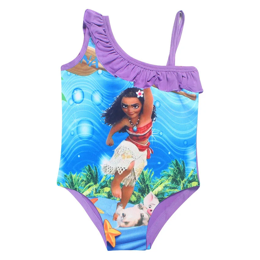 Летние Купальники для маленьких девочек Цельный купальник Моана комплект бикини