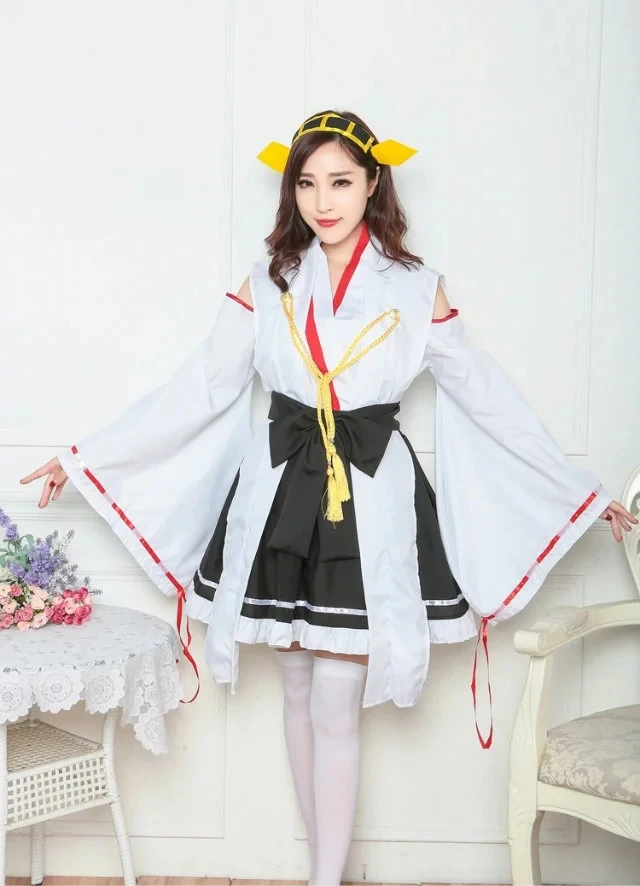 Vocole женщины Хэллоуин японское аниме Kantai Collection Kongou Косплей костюмы игра девушки