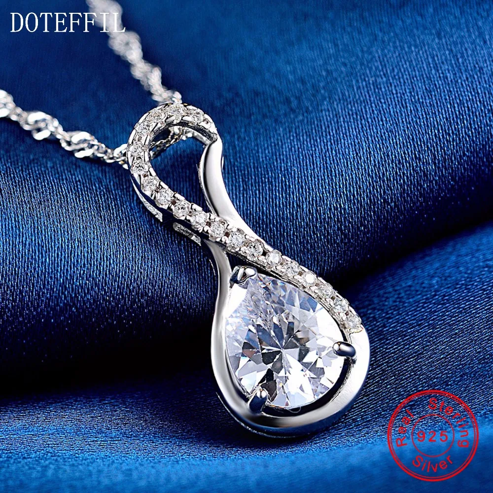 AAAA серебряное ожерелье из циркона женское модное Очаровательное 100%