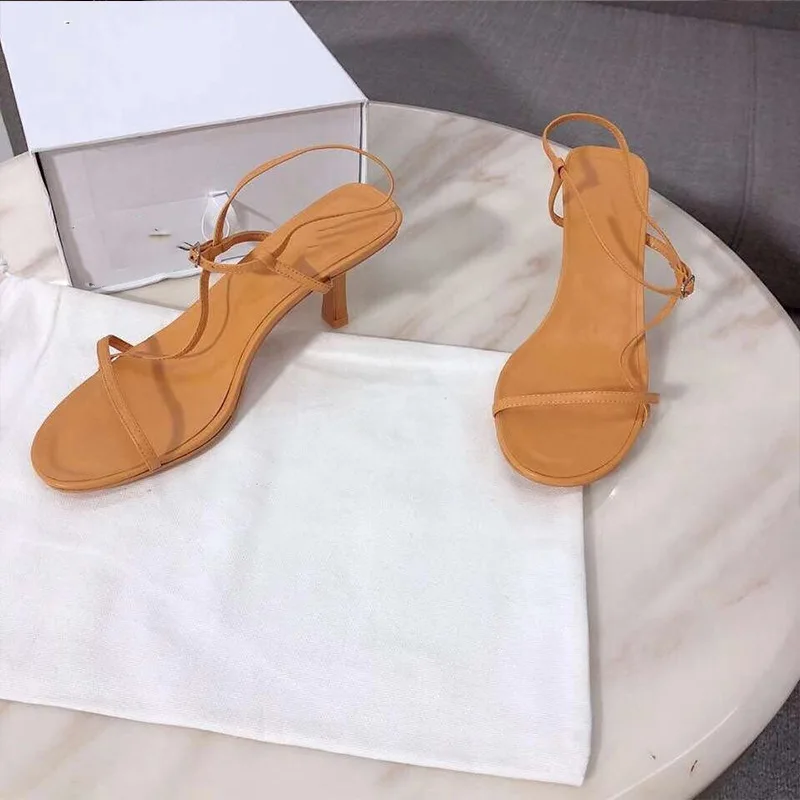 4 Soulier femme/Босоножки на ремешках с перекрестной шнуровкой; женская обувь на тонком каблуке с ремешками; повседневная обувь на высоком каблуке с пряжкой; универсальная обувь с узкими ремешками - Цвет: 4