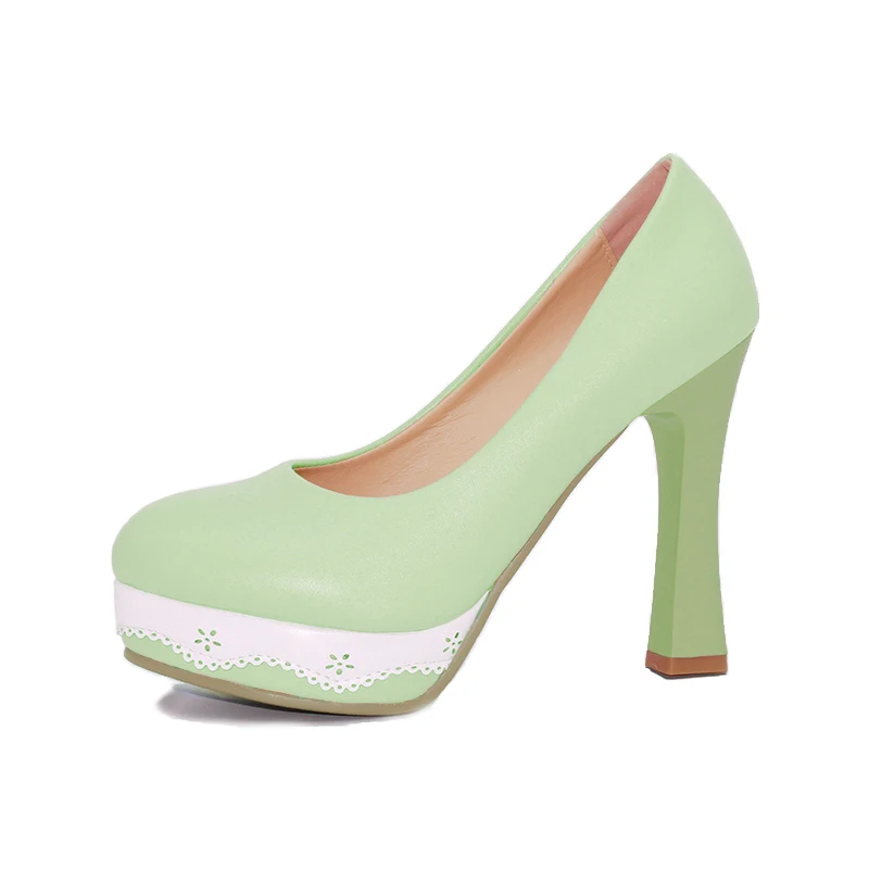 ZALAVOR/размеры 32-43 Женские туфли на высоком каблуке Туфли высокой платформе с