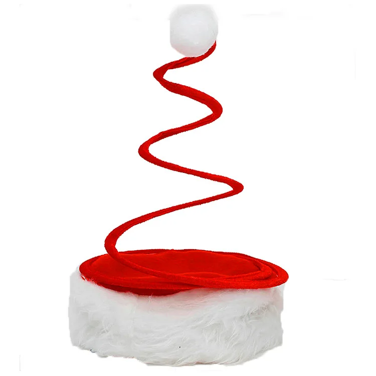 Красная Новогодняя Рождественская спиральная весенняя шапка милые подарочные