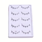 5 пар, натуральные ресницы ручной работы, накладная упаковка накладных ресниц, набор нижних ресниц, инструменты для макияжа B06