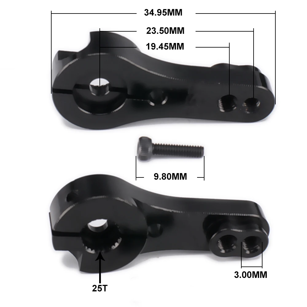 35 мм 25 т зубчатый рулевой половинный сервопривод гудок для 1/8 1/10 RC