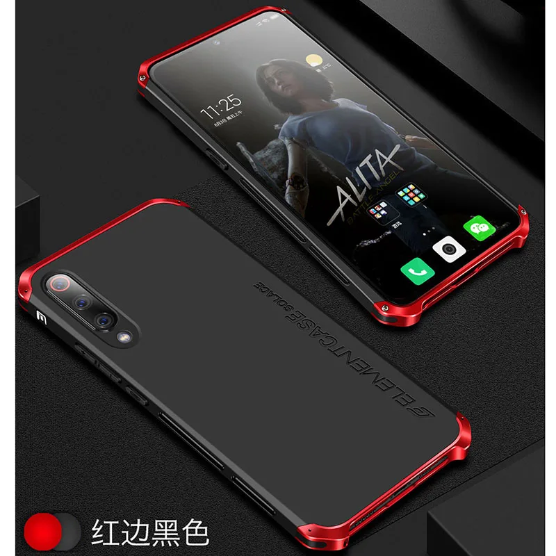 LONGNEWS For Xiaomi 9 6.39 inch case Metal Aluminum frame cover Scrub phone cases for MI Gift Tempered Glass |