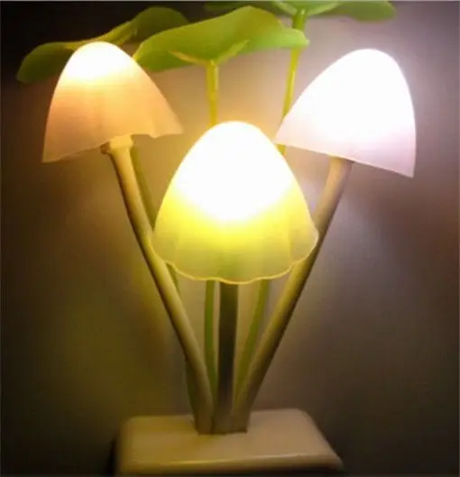 8PCS-US Plug Light Control Гриб Свет Изменение Цвета СВЕТОДИОДНЫЕ Night Аватар Романтический