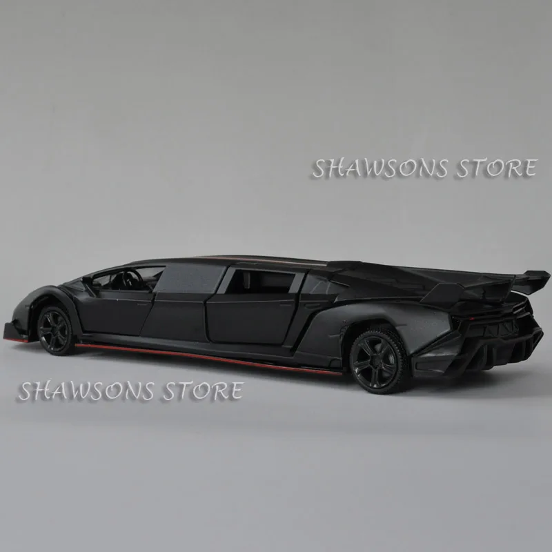 1:32 литая модель автомобиля игрушки тянущийся лимузин Lamborghin Veneno со звуком