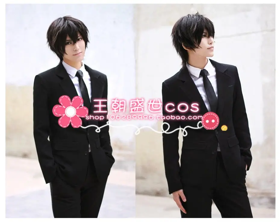 

New Top Anime Psycho-Pass Cosplay Kogami Shinya Halloween Man And Woman Ordinary Black Suits Everyday Clothing (Top+Pants+Shirt+