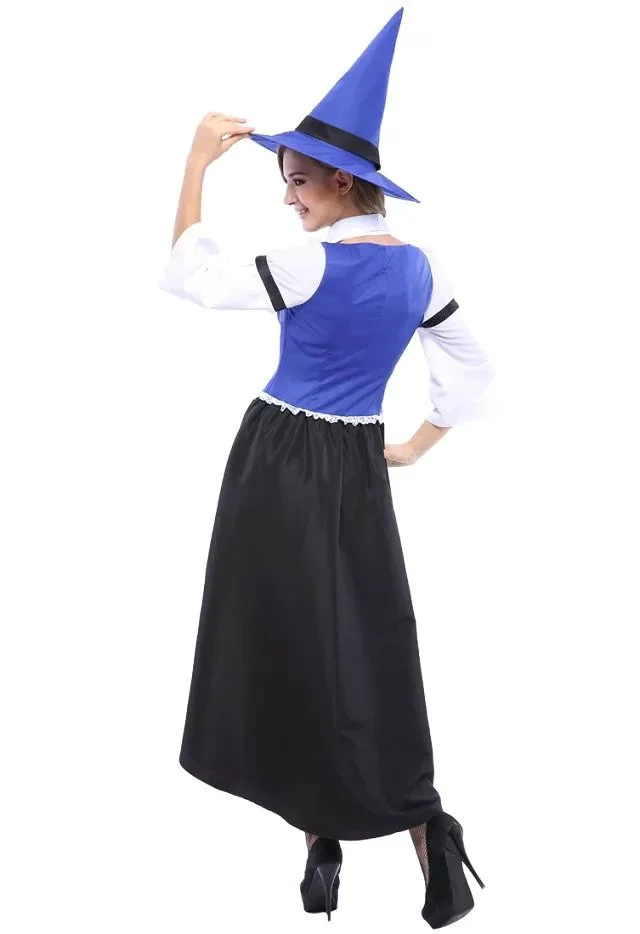 Женские сексуальные ведьмы Cos платья Цвет Подходящее платье шляпа шейный платок