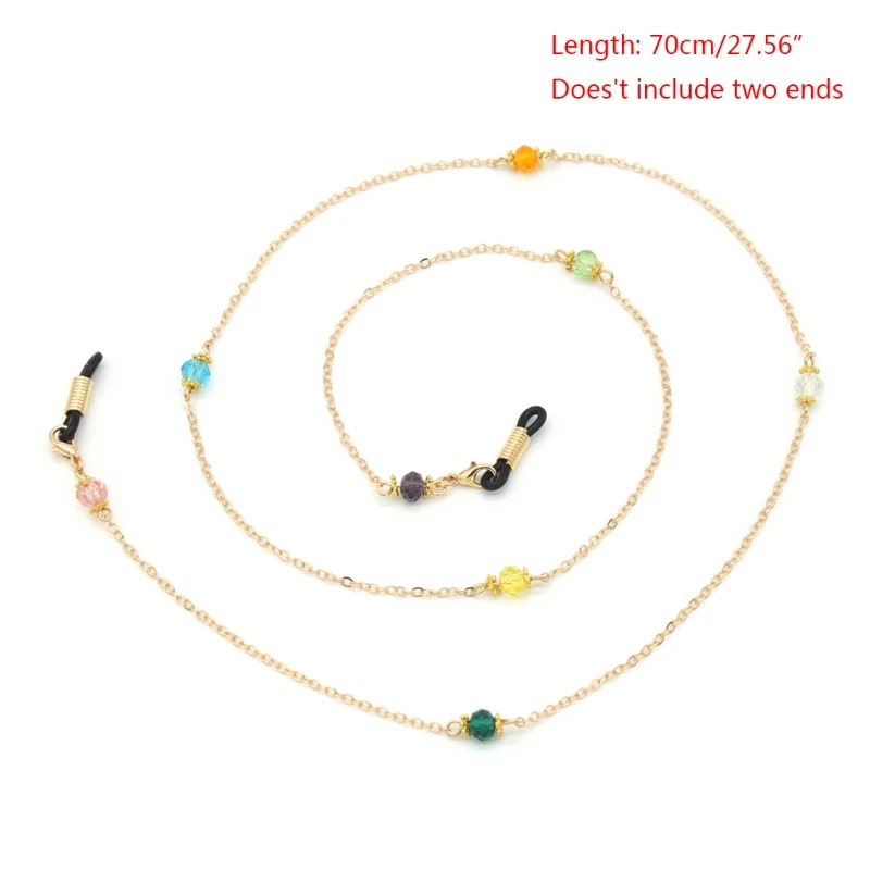 

Chic Fashion Gold Reading Glasses Chain Beads Sunglasses Holder Fashion Neck Strap Metal Rope Eyewear Accessories Lanyards New