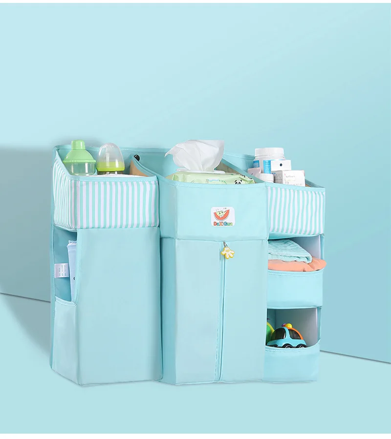 Portable Baby Crib Organizer Bed Hanging Bag for Baby Essentials Diaper Storage Cradle Bag Bedding Set Diaper Caddy VS SUNVENO