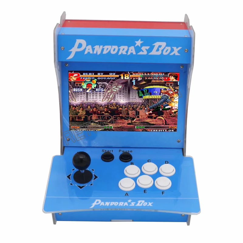 2 игрока 10 дюймов ЖК-экран мини консоль акриловая аркадная игра машина с Pandora Box 6 1300 в 1 VGA HDMI выход к ТВ
