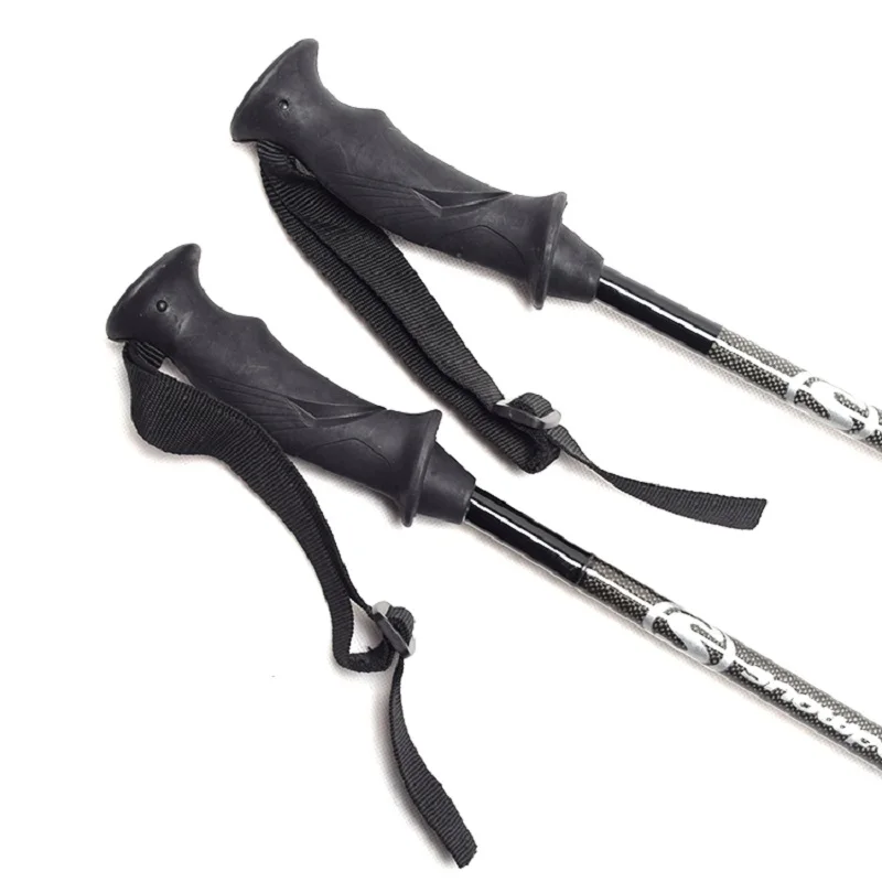 SNOWPOWER Pro Ski Snow Poles Carbon Fiber Sticks Walking Alpenstock For Snowboard Hiling Trekking Aluminumi alloy 110cm |