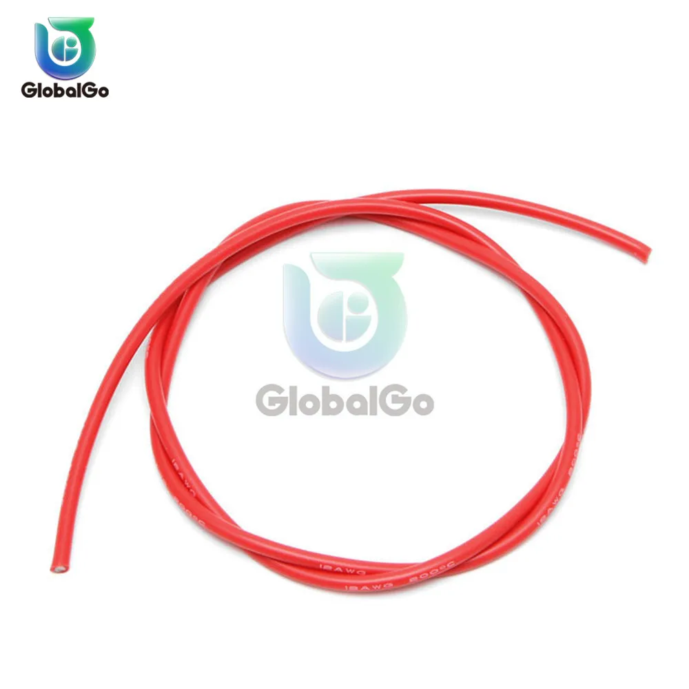 2 шт. 16AWG силиконовый провод теплостойкий мягкий кабель из силикагеля 1 метр