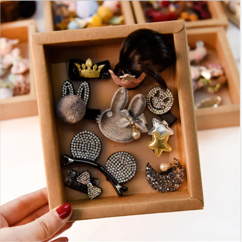 Ободки для маленьких девочек 10 шт. смешанные стили мультфильмов заколки волос