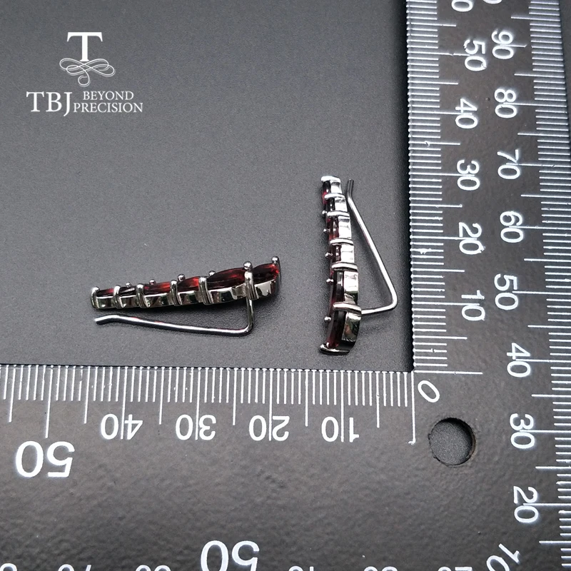 Женские серьги с гранатом TBJ ювелирные украшения из стерлингового серебра 925