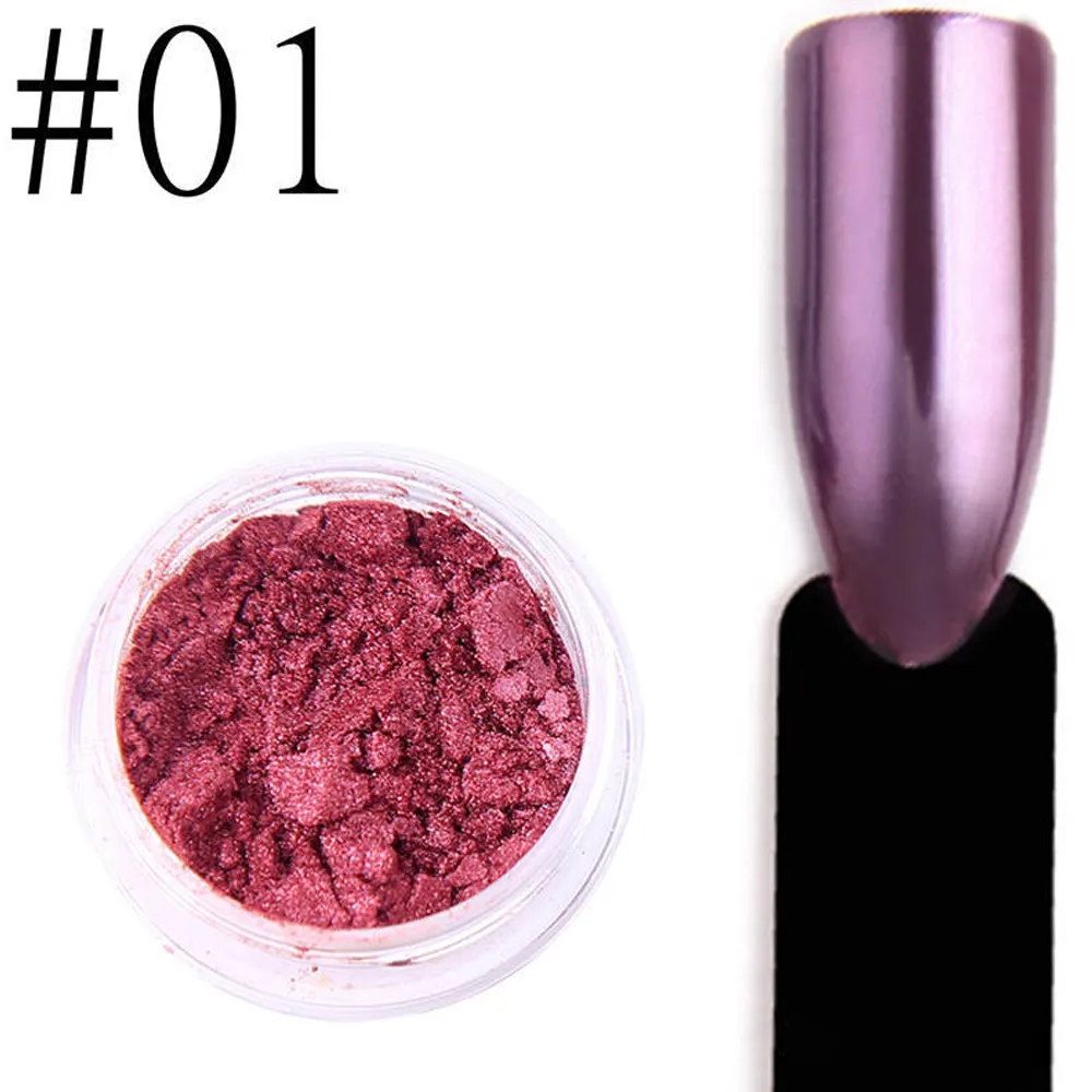 Блестки для ногтей алюминиевые хлопья магический зеркальный эффект порошки