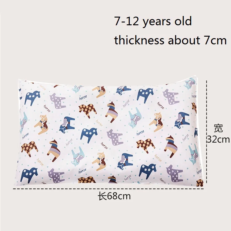 B 68x32cm 4 цвета мультфильм хлопок детские подушки мягкие моющиеся ребенок спальный подголовник удлинить прямоугольник подушка для малыша портативный подголовник - Цвет: B 68x32cm