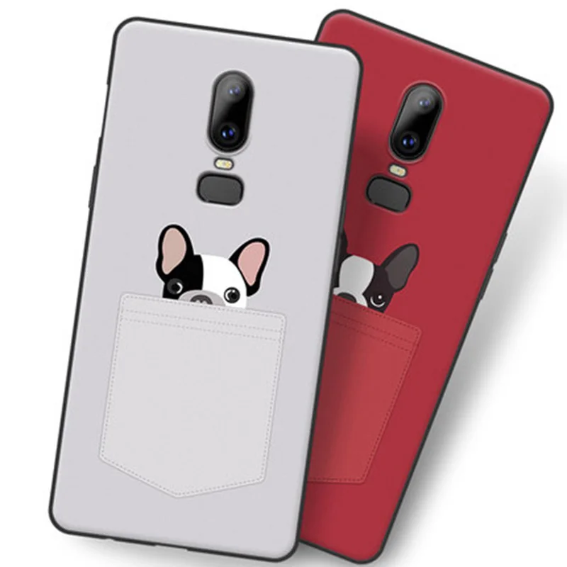 Модный чехол для телефона OnePlus6 с милым мультяшным рисунком мягкая задняя крышка
