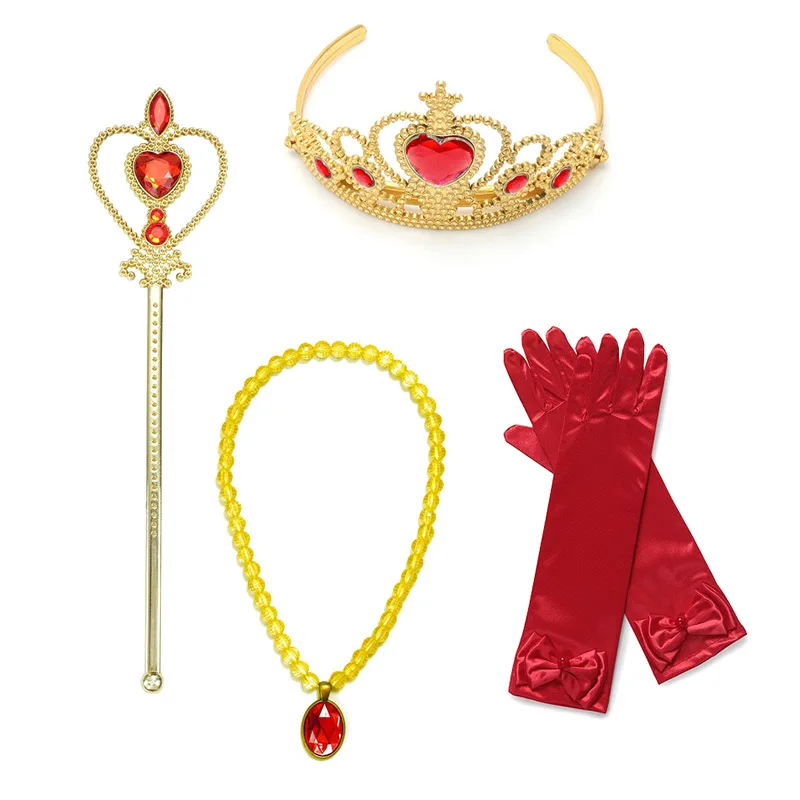 Princess Acc01 Платье принцессы Белоснежки для девочек с накидкой; Детский карнавальный костюм; многослойное роскошное бальное платье; детское платье на Хэллоуин Вечеринка, день рождения - Цвет: Princess Acc01