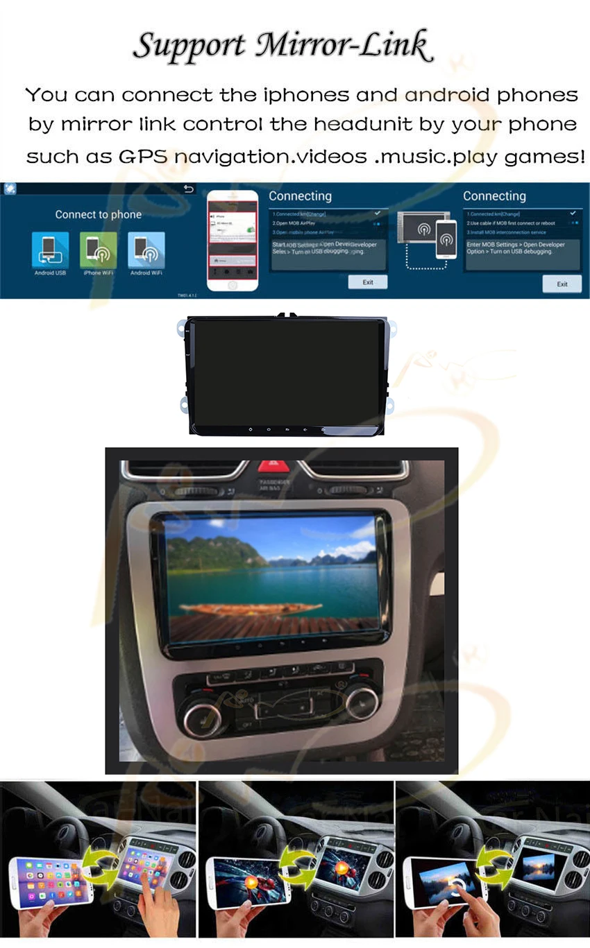 Android 8,1 автомобильный Радио Стерео gps универсальный для Volkswagen Passat CC Golf B6 B7 Tiguan Polo Skoda Octavia Seat Leon автомобильный